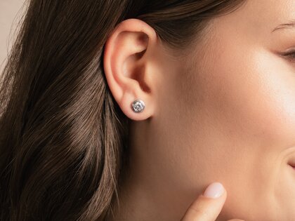 Oorbellen Diamond Bowl Lab-grown diamant in 9K geelgoud met Lab-grown diamanten 2,00ct E/VS