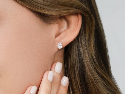 Oorbellen Diamond Drop in 18K geelgoud met diamanten 0,80ct G/SI