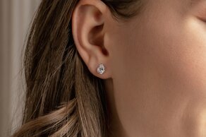 Oorbellen Diamond Drop in 9K geelgoud met diamanten 0,30ct G/SI