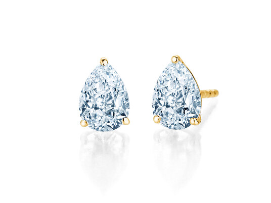 Oorbellen Diamond Drop Lab-grown diamant in 14K geelgoud met Lab-grown diamanten 0,30ct E/VS