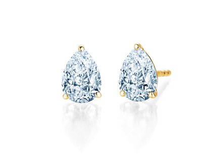 Oorbellen Diamond Drop Lab-grown diamant in 9K geelgoud met Lab-grown diamanten 0,30ct E/VS