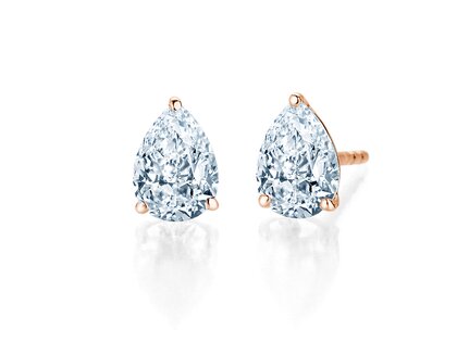 Oorbellen Diamond Drop Lab-grown diamant in 14K roségoud met Lab-grown diamanten 0,30ct E/VS