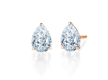 Oorbellen Diamond Drop Lab-grown diamant in 14K roségoud met Lab-grown diamanten 4,00ct E/VS