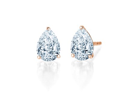 Oorbellen Diamond Drop Lab-grown diamant in 18K roségoud met Lab-grown diamanten 4,00ct E/VS