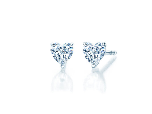 Oorbellen Diamond Heart in zilver 925/- met diamanten 0,30ct G/SI