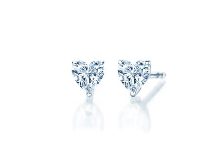 Oorbellen Diamond Heart in zilver 925/- met diamanten 0,30ct G/SI