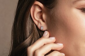 Oorbellen Diamond Radiant in 14K witgoud met diamanten 0,30ct G/SI