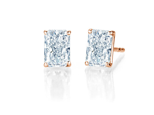 Oorbellen Diamond Radiant in 18K roségoud met diamanten 0,30ct G/SI