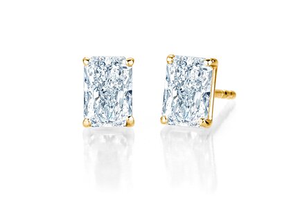 Oorbellen Diamond Radiant in 14K geelgoud met diamanten 0,30ct G/SI