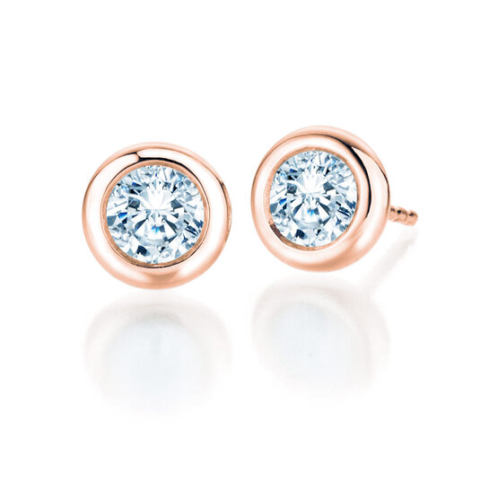 Oorbellen Eternal in 18K roségoud met diamanten 1,00ct G/SI