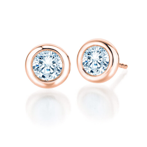 Oorbellen Eternal in 18K roségoud met diamanten 1,00ct G/SI