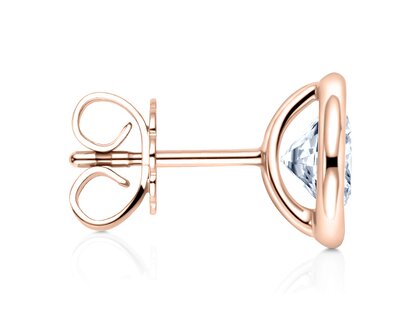 Oorbellen Eternal in 14K roségoud met diamanten 0,10ct G/SI