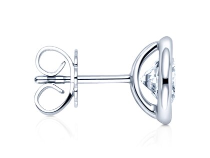 Oorbellen Eternal in 14K witgoud met diamanten 0,10ct G/SI