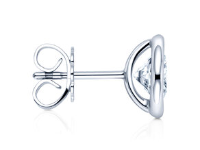 Oorbellen Eternal in 14K witgoud met diamanten 0,10ct G/SI