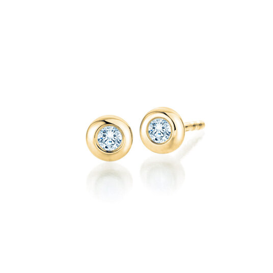 Oorbellen Eternal in 14K geelgoud met diamanten 0,10ct G/SI