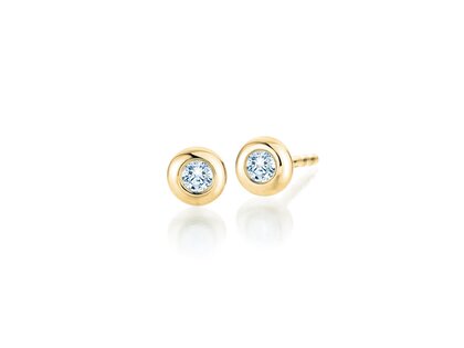 Oorbellen Eternal in 14K geelgoud met diamanten 0,10ct G/SI