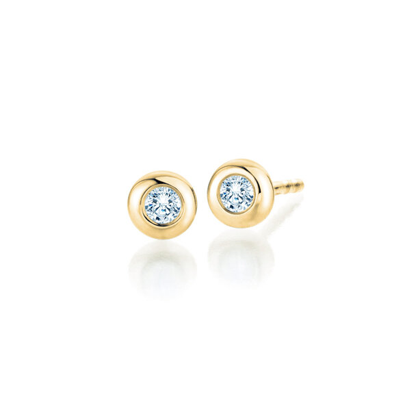 Oorbellen Eternal in 14K geelgoud met diamanten 0,10ct G/SI