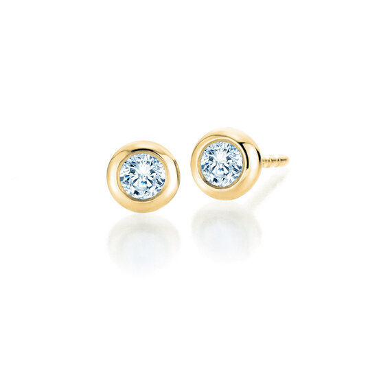 Oorbellen Eternal in 14K geelgoud met diamanten 0,40ct G/SI