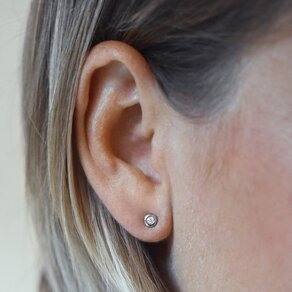 Oorbellen Eternal in 14K geelgoud met diamanten 0,10ct G/SI