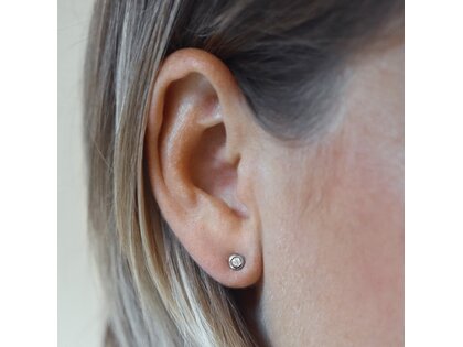 Oorbellen Eternal in 14K roségoud met diamanten 0,10ct G/SI