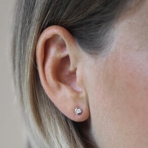 Oorbellen Eternal Lab-grown diamant in 14K witgoud met Lab-grown diamanten 0,20ct E/VS