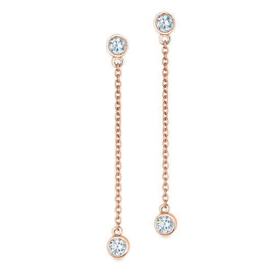 Oorbellen Leon Lab-grown diamant in 14K roségoud met Lab-grown diamanten 0,32ct E/VS