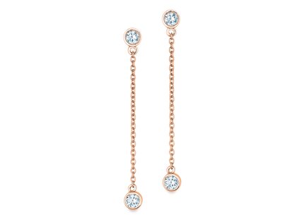 Oorbellen Leon Lab-grown diamant in 14K roségoud met Lab-grown diamanten 0,32ct E/VS