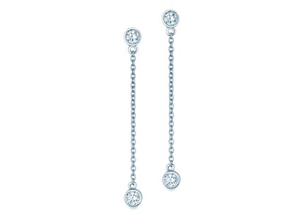 Oorbellen Leon in 14K witgoud met diamanten 0,12ct G/SI