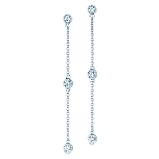 Oorbellen Leon in 14K witgoud met diamanten 0,18ct G/SI
