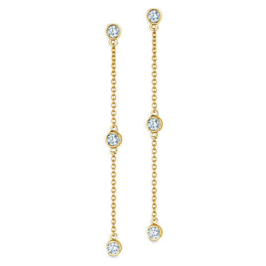 Oorbellen Leon Lab-grown diamant in 9K geelgoud met Lab-grown diamanten 0,48ct E/VS