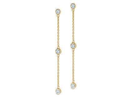 Oorbellen Leon in 14K geelgoud met diamanten 0,18ct G/SI