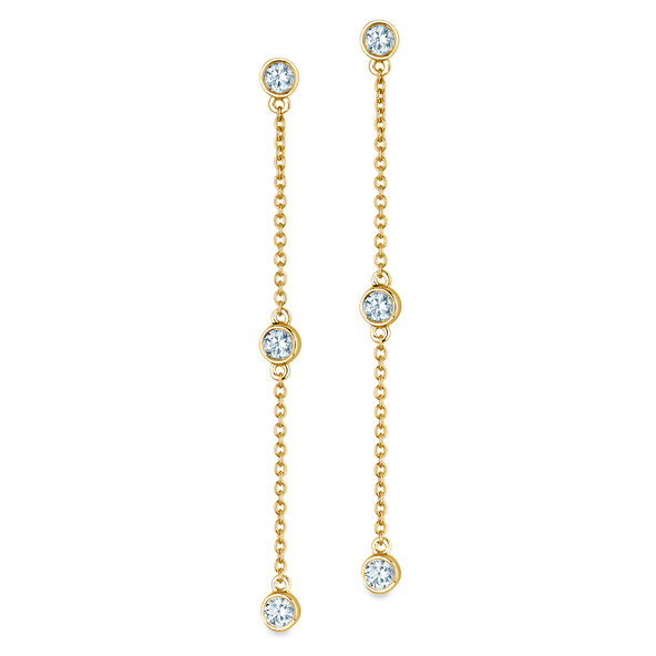 Oorbellen Leon in 14K geelgoud met diamanten 0,18ct G/SI