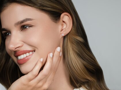 Oorbellen Modern in 18K witgoud met diamanten 0,20ct G/SI