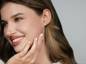 Oorbellen Modern in 18K witgoud met diamanten 0,20ct G/SI