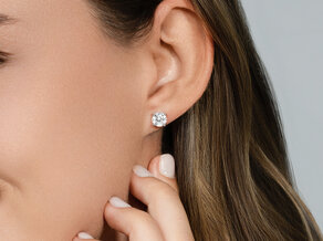 Oorbellen Modern in 14K geelgoud met diamanten 1,50ct G/SI