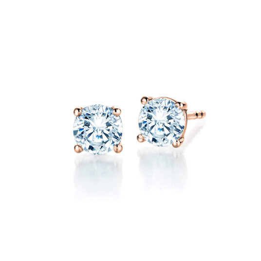 Oorbellen Modern Lab-grown diamant in 18K roségoud met Lab-grown diamanten 1,00ct E/VS