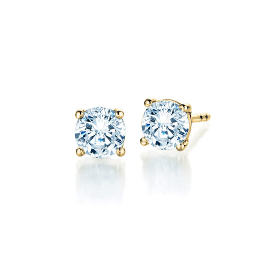 Oorbellen Modern Lab-grown diamant in 14K geelgoud met Lab-grown diamanten 1,00ct E/VS