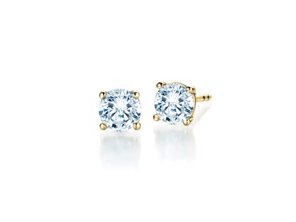 Oorbellen Modern Lab-grown diamant in 14K geelgoud met Lab-grown diamanten 1,00ct E/VS