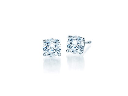 Oorbellen Modern Lab-grown diamant in 14K witgoud met Lab-grown diamanten 1,00ct E/VS