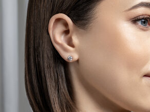 Oorbellen Modern Lab-grown diamant in 14K geelgoud met Lab-grown diamanten 2,00ct E/VS