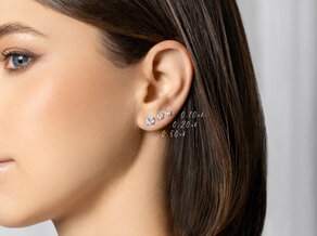Oorbellen Modern in 9K geelgoud met diamanten 0,50ct G/SI