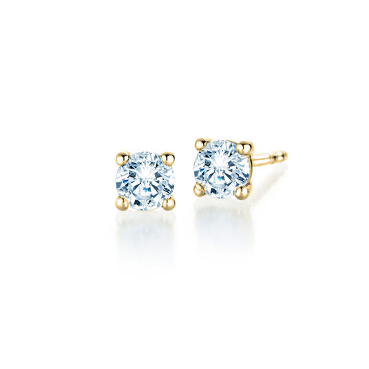 Oorbellen Modern in 9K geelgoud met diamanten 0,50ct G/SI