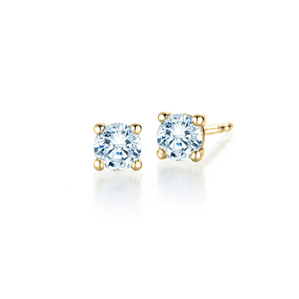 Oorbellen Modern in 9K geelgoud met diamanten 0,50ct G/SI