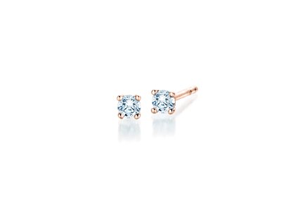 Oorbellen Modern in 14K roségoud met diamanten 0,15ct
