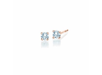 Oorbellen Modern in 14K roségoud met diamanten 0,15ct G/SI