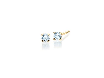 Oorbellen Modern Lab-grown diamant in 14K geelgoud met Lab-grown diamanten 0,20ct E/VS