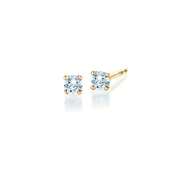 Oorbellen Modern Lab-grown diamant in 14K geelgoud met Lab-grown diamanten 0,20ct E/VS