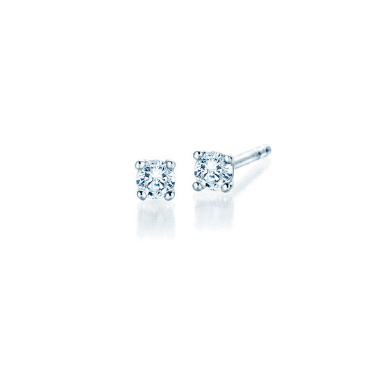 Oorbellen Modern Lab-grown diamant in 14K witgoud met Lab-grown diamanten 0,20ct E/VS