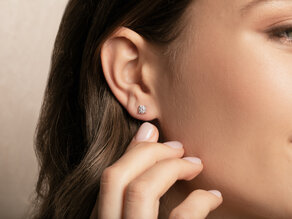 Oorbellen Modern Lab-grown diamant in 14K witgoud met Lab-grown diamanten 1,00ct E/VS