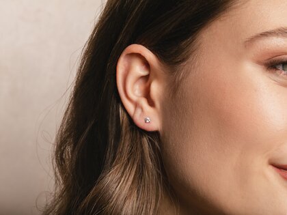 Oorbellen Modern Lab-grown diamant in 18K witgoud met Lab-grown diamanten 0,20ct E/VS